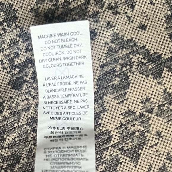 Varley Brown Bodycon Snakeskin Print Long Sleeve Active Yoga Run Top Size M - Picture 4 of 9